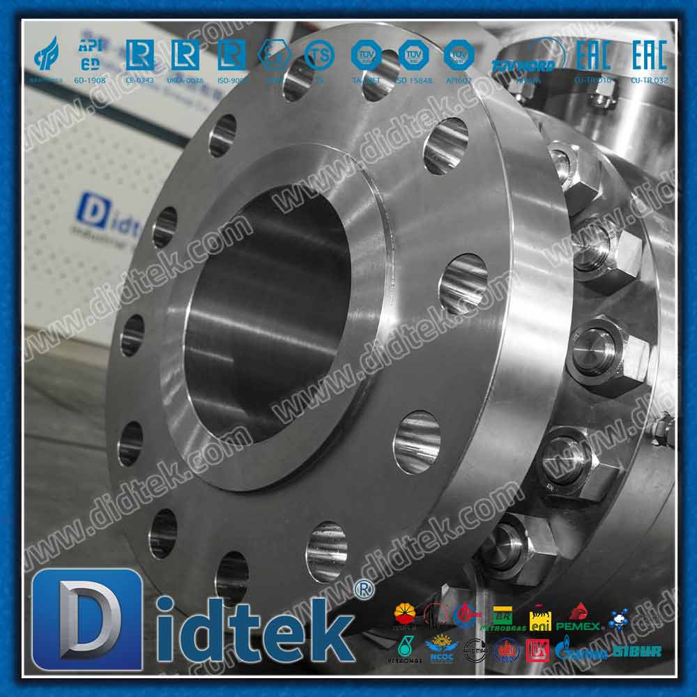 Duplex Alloy F51 Trunnion Ball Valve Untuk Gas Alam Asam, Minyak Mentah dengan H₂S dan CO₂