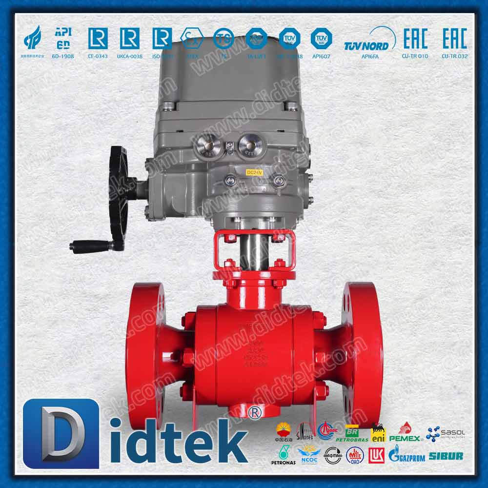 Katup Bola Trunnion F316 Tempa Listrik dengan Lapisan Poliuretan
