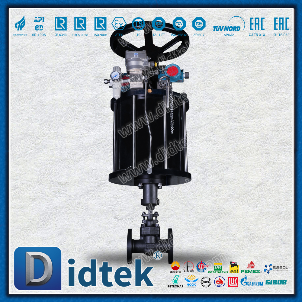 Roda Tangan Pneumatik Bertindak Tunggal Dengan Honeywell Limit Switch Forged Gate Valve