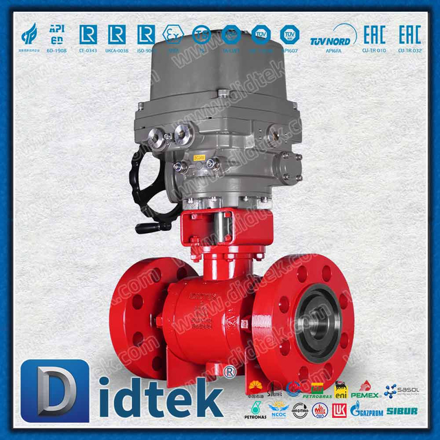 Katup Bola Trunnion F316 Tempa Listrik dengan Lapisan Poliuretan