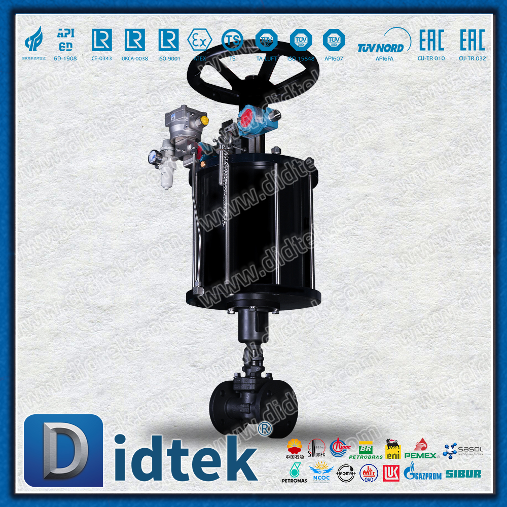 Roda Tangan Pneumatik Bertindak Tunggal Dengan Honeywell Limit Switch Forged Gate Valve