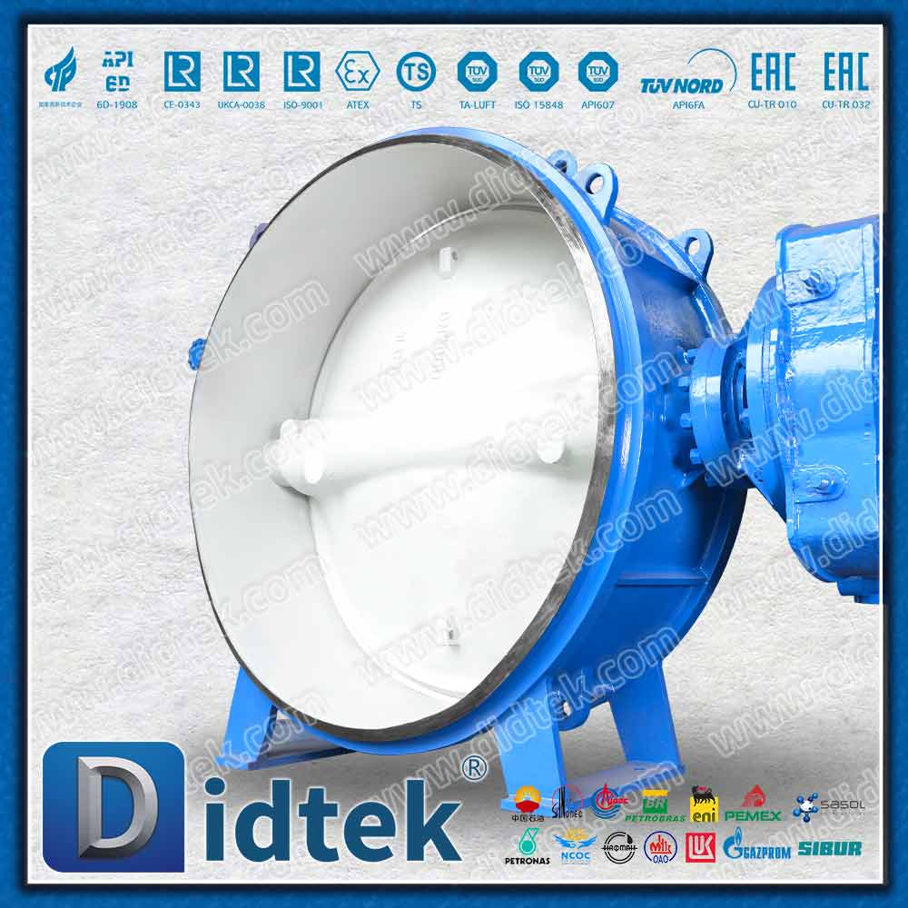 DN2000 Katup Kupu-Kupu DIN Wafer Triple Offset Ukuran Besar