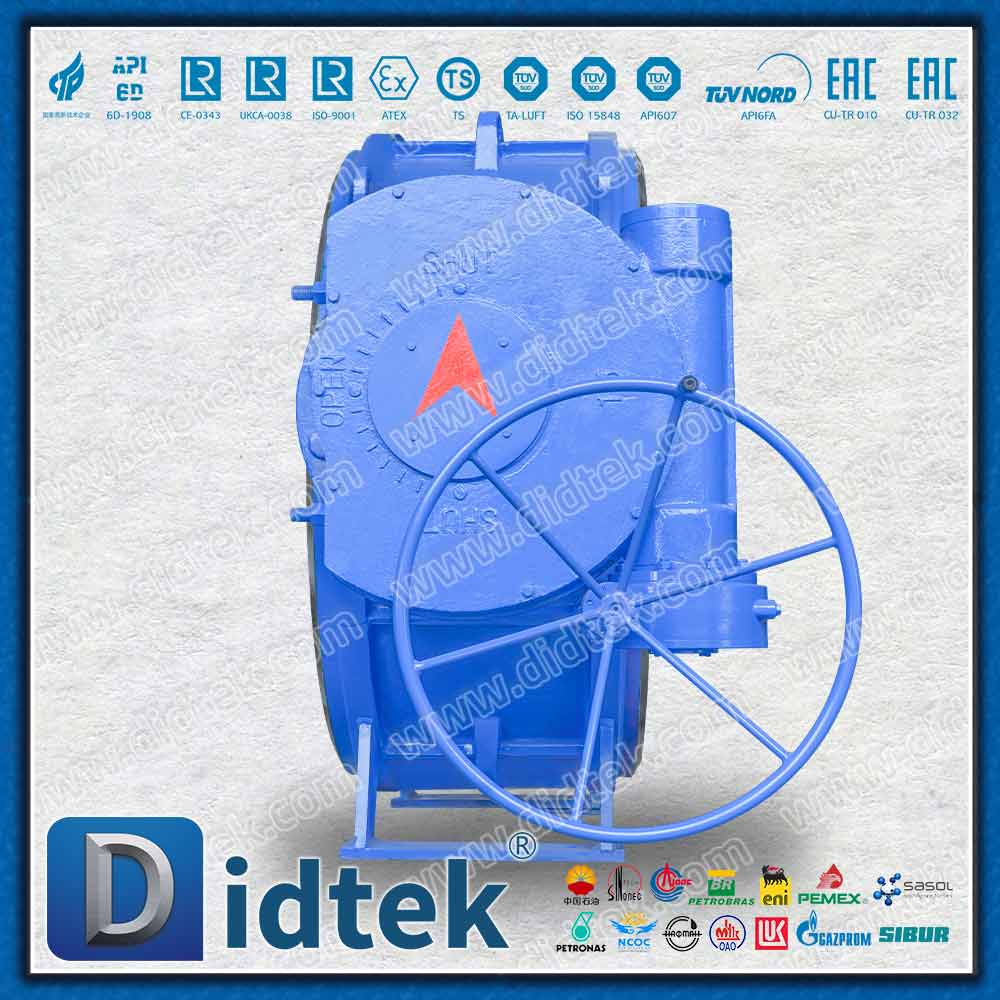 DN2000 Katup Kupu-Kupu DIN Wafer Triple Offset Ukuran Besar