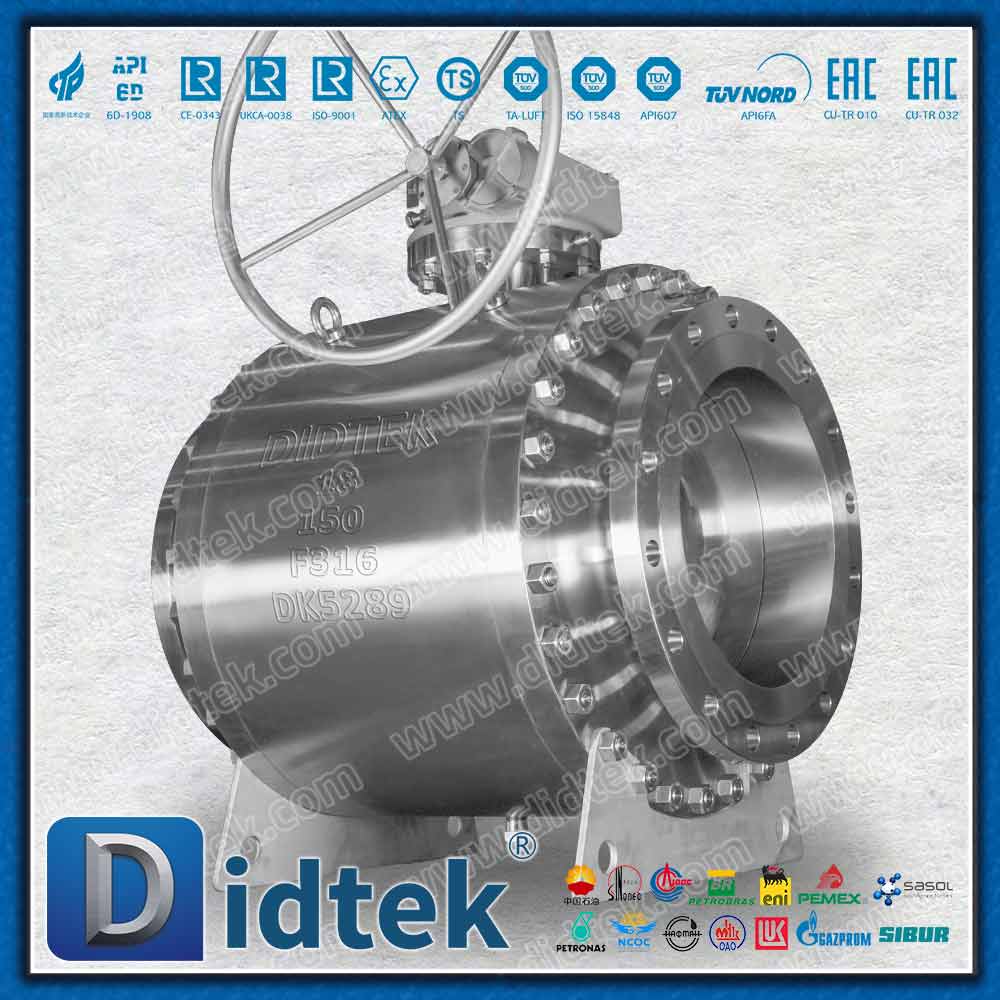 Katup Bola Trunnion FPSO F316 Teknik Kelautan PTFE Elgiloy
