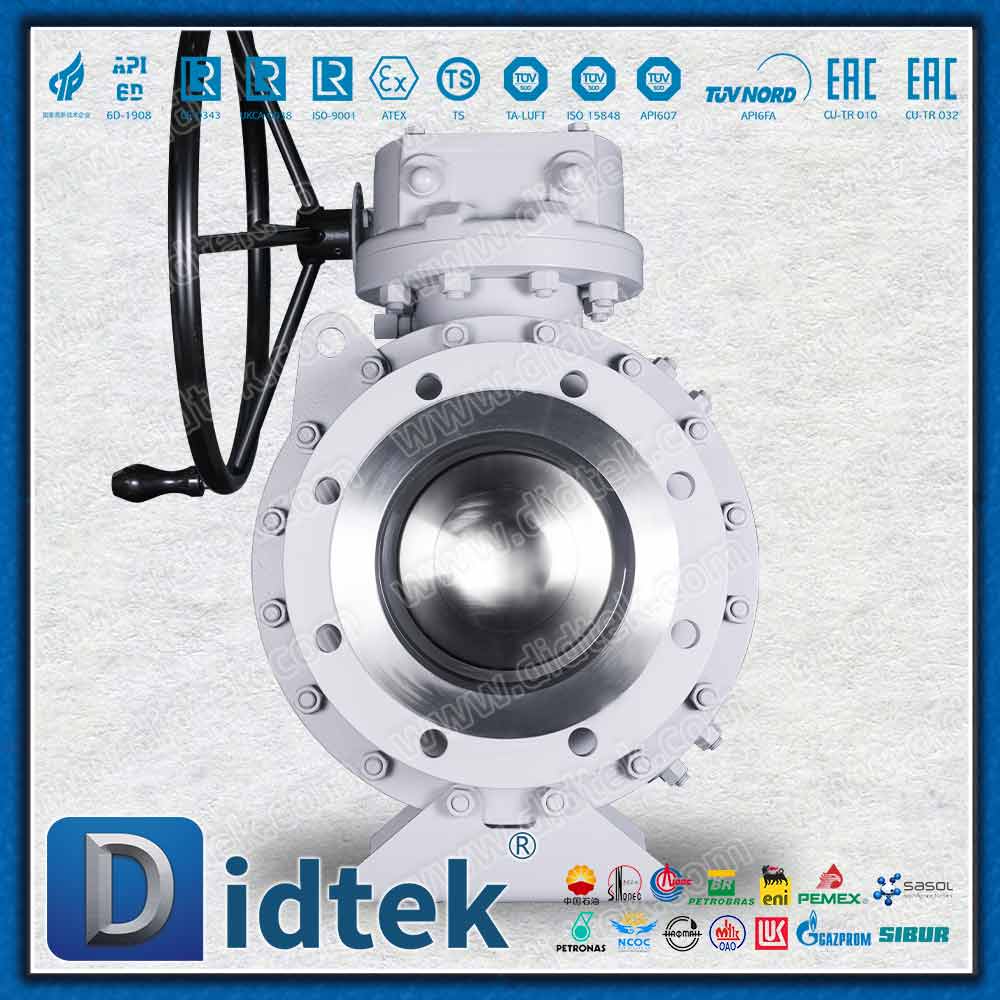 Katup Bola Trunnion Segel Bibir Teknik Kelautan Dengan Indikator Posisi