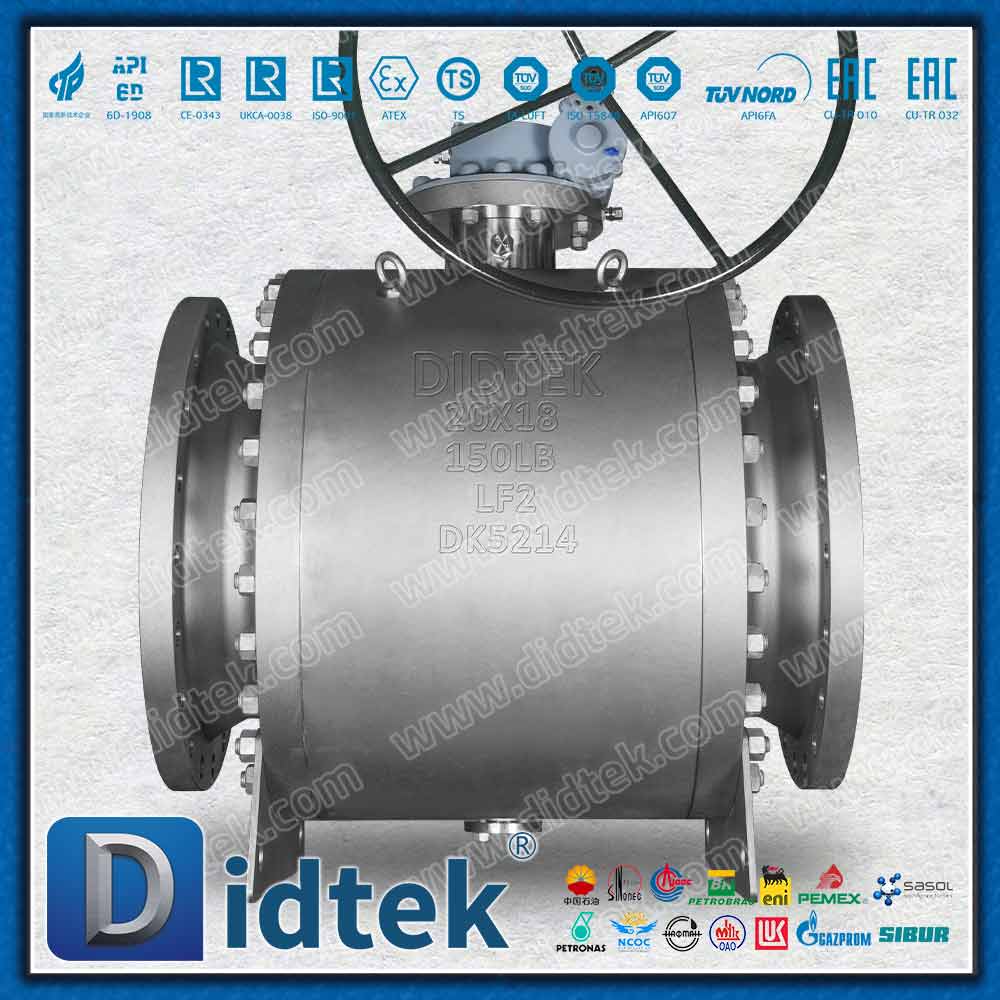 LF2 + Inconel 625 Overlay Dengan Katup Bola Trunnion Segel Bibir PTFE Elgiloy