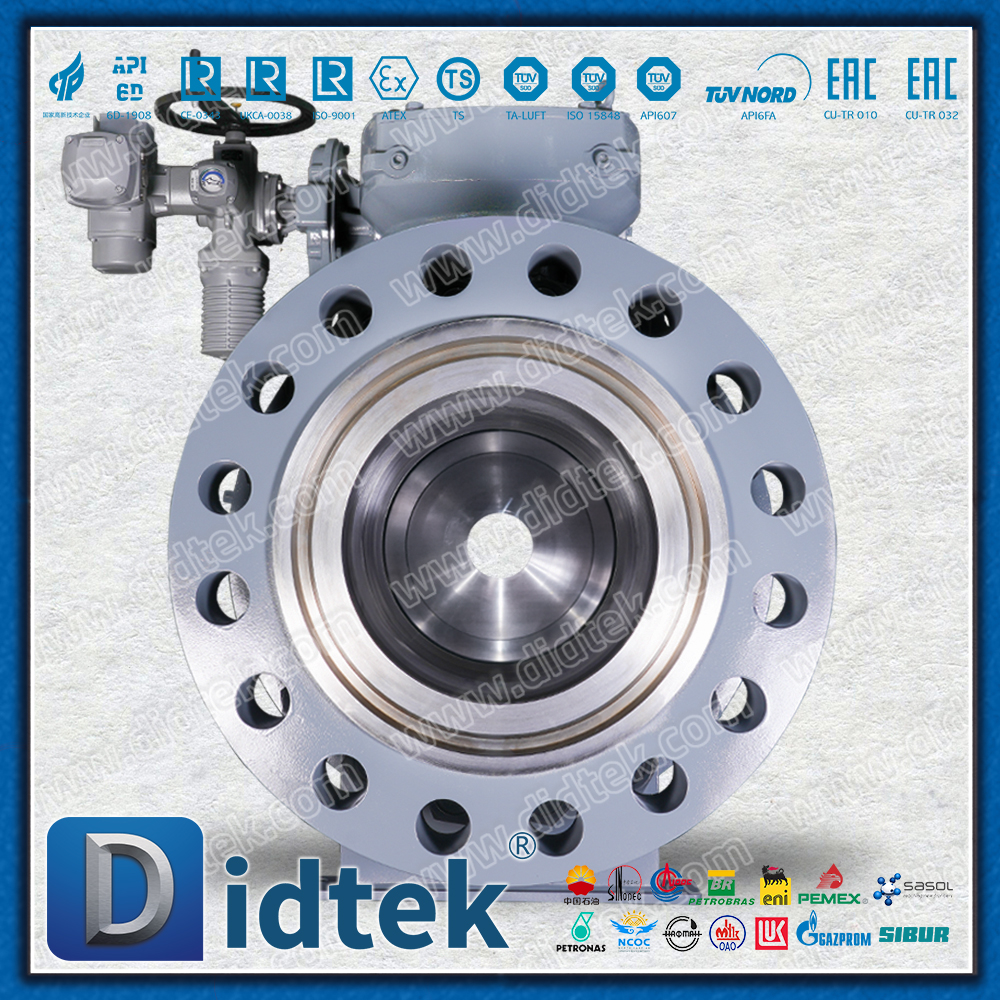 ESD Marine Engineering Trunnion Mounted Auma Electric Ball Valve Untuk Gas Tekanan Tinggi