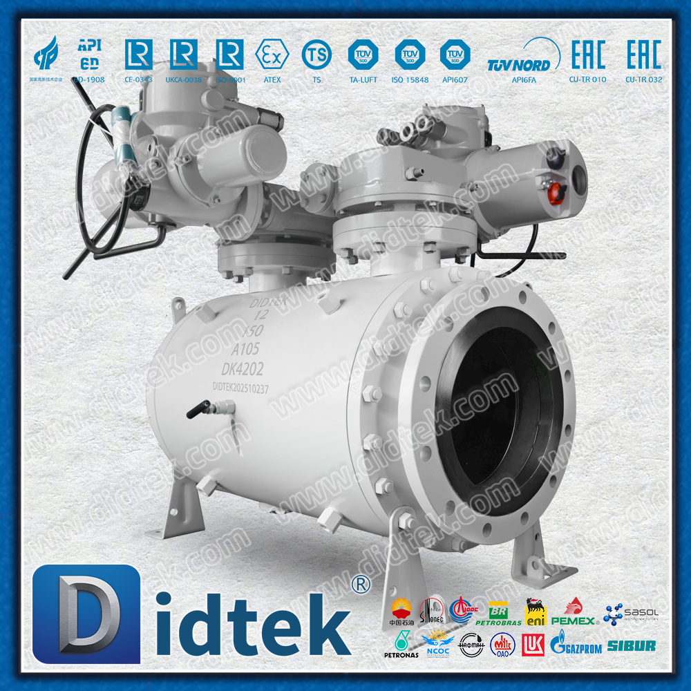 Instalasi Katup Bola Operasi Listrik DBB Industri