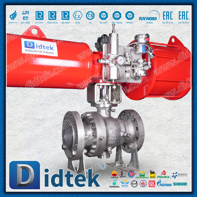 Katup Bola Pneumatik Flange Bore Penuh CF8M