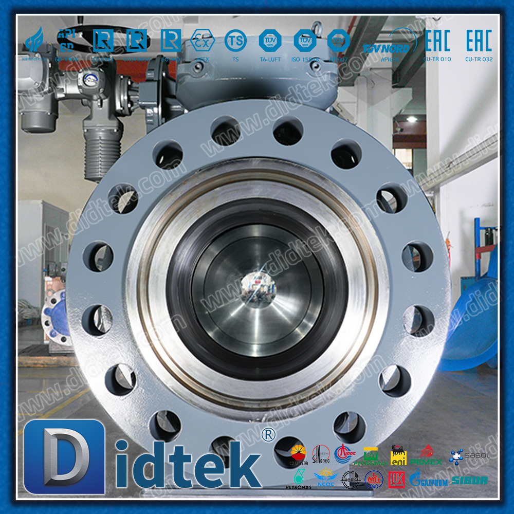 ESD Marine Engineering Trunnion Mounted Auma Electric Ball Valve Untuk Gas Tekanan Tinggi
