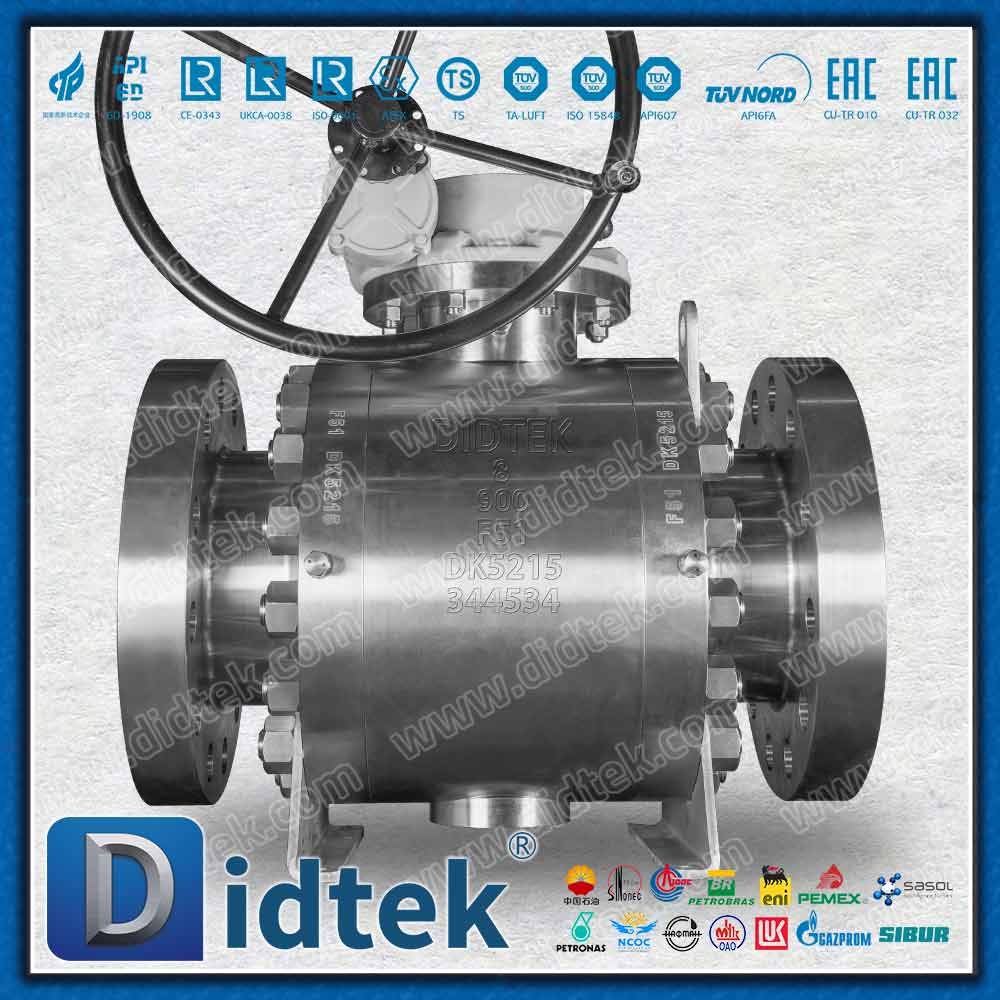 Duplex Alloy F51 Trunnion Ball Valve Untuk Gas Alam Asam, Minyak Mentah dengan H₂S dan CO₂