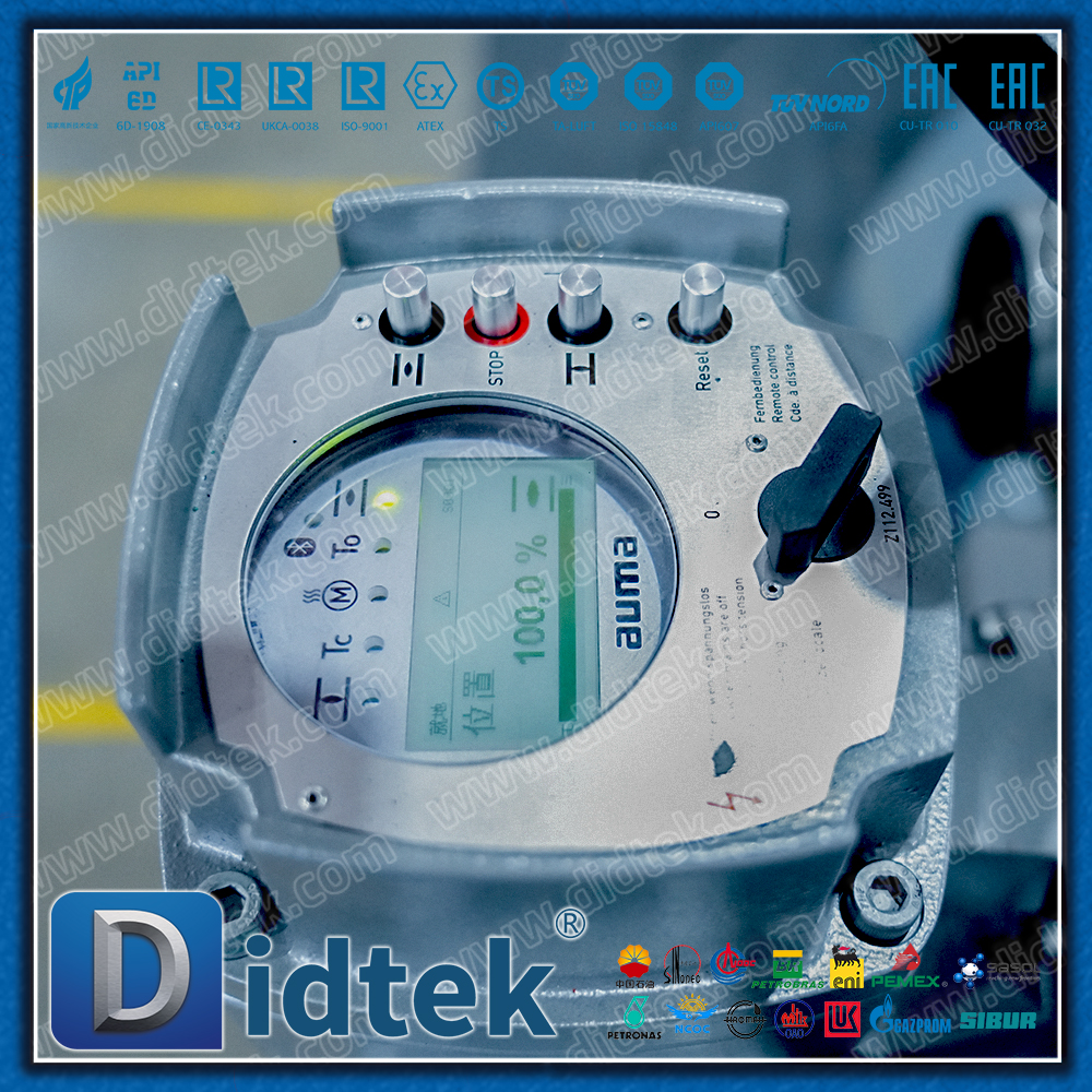 ESD Marine Engineering Trunnion Mounted Auma Electric Ball Valve Untuk Gas Tekanan Tinggi