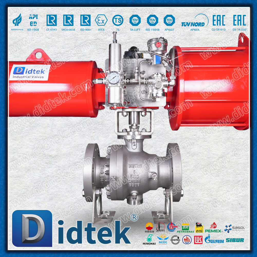 Katup Bola Pneumatik Flange Bore Penuh CF8M