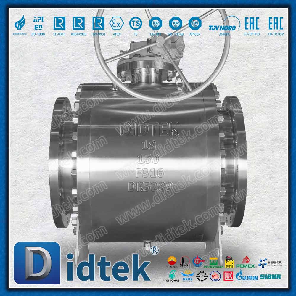 Katup Bola Trunnion FPSO F316 Teknik Kelautan PTFE Elgiloy