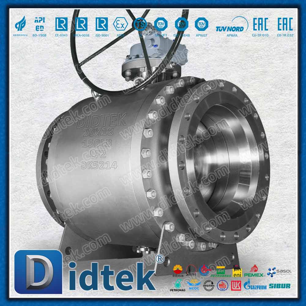 LF2 + Inconel 625 Overlay Dengan Katup Bola Trunnion Segel Bibir PTFE Elgiloy